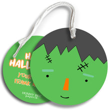 Load image into Gallery viewer, Frankenstein Circle Gift Tag & Twine