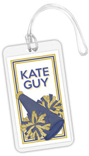 Load image into Gallery viewer, Cheerleading Bag Tag - Navy/Gold
