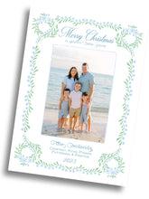 Load image into Gallery viewer, Chinoiserie Floral Christmas Family Card