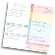 Load image into Gallery viewer, Weekly Task Notepad