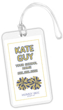 Load image into Gallery viewer, Cheerleading Bag Tag - Navy/Gold