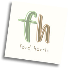 Load image into Gallery viewer, Colorblock Initial Calling Card - olive/brown