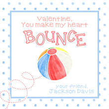 Load image into Gallery viewer, Heart Bounce Valentine Card - Beach Ball