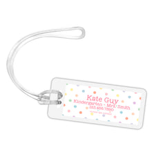 Load image into Gallery viewer, Pastel Polka Dot Mini Bag Tags