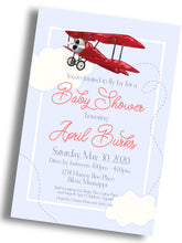 Load image into Gallery viewer, Vintage Airplane Invitation