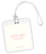 Load image into Gallery viewer, Monogram Square Bag Tag