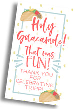 Load image into Gallery viewer, Taco Gift Favor Tag