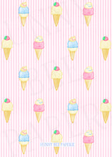 Load image into Gallery viewer, Ice Cream Birthday Invitation