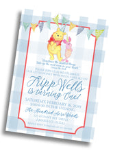 Load image into Gallery viewer, Winnie the Pooh Birthday Invitation