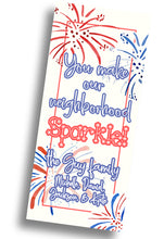 Load image into Gallery viewer, 4th of July Sparkle Gift Tag