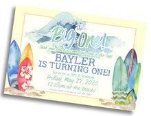 Load image into Gallery viewer, Surfer Birthday Invitation