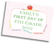 Load image into Gallery viewer, First/Last Day of School Sign: Crayon/Pencil - PRINTED Sign