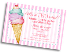 Load image into Gallery viewer, Two Sweet Birthday Invitation