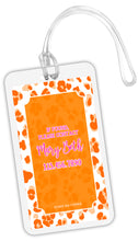 Load image into Gallery viewer, Orange Cheetah Bag Tag