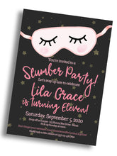 Load image into Gallery viewer, Slumber Party Birthday Invitation