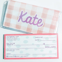 Load image into Gallery viewer, Kids Play Checks and Checkbook Holder Set