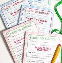 Load image into Gallery viewer, "Note to School" Notepad