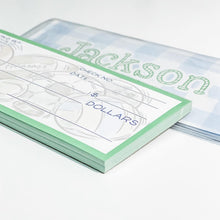 Load image into Gallery viewer, Kids Play Checks and Checkbook Holder Set