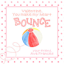 Load image into Gallery viewer, Heart Bounce Valentine Card - Beach Ball