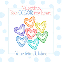 Load image into Gallery viewer, Color My Heart Valentine Card