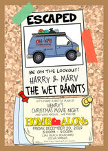 Load image into Gallery viewer, Home Alone Party Invitation