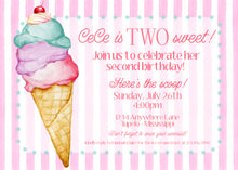 Load image into Gallery viewer, Two Sweet Birthday Invitation