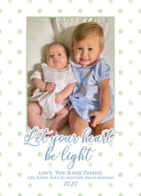 Load image into Gallery viewer, Let Your Heart be Light Christmas Family Card