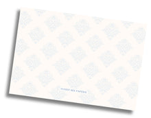 Load image into Gallery viewer, Blue Damask Monogram Stationery