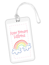 Load image into Gallery viewer, Rainbow Bag Tag - White