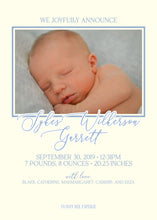 Load image into Gallery viewer, O Come Let Us Adore Him Christmas & Birth Announcement Card