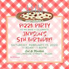 Load image into Gallery viewer, Pizza Party Birthday Invitation