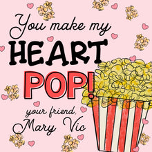 Load image into Gallery viewer, POPcorn Valentine Card