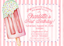 Load image into Gallery viewer, Sweet Popsicle Birthday Invitation