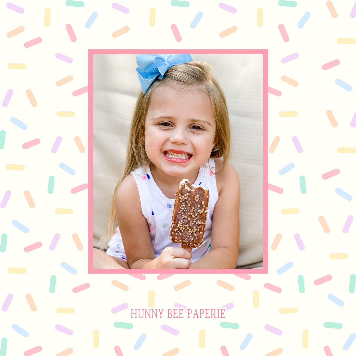 Sprinkles Birthday Invitation Hunny Bee Paperie