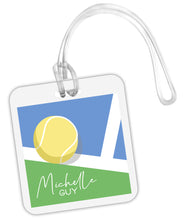 Load image into Gallery viewer, Tennis Square Bag Tag