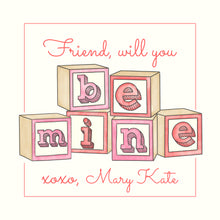 Load image into Gallery viewer, Letter Blocks Valentine Card