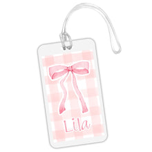 Load image into Gallery viewer, Watercolor Bow Bag Tag