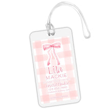Load image into Gallery viewer, Watercolor Bow Bag Tag