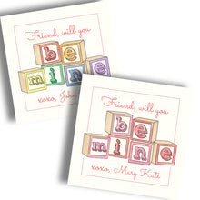 Load image into Gallery viewer, Letter Blocks Valentine Card