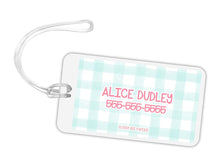 Load image into Gallery viewer, Gingham Bag Tag