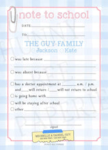 Load image into Gallery viewer, "Note to School" Notepad
