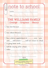 Load image into Gallery viewer, "Note to School" Notepad