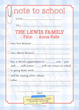 Load image into Gallery viewer, "Note to School" Notepad