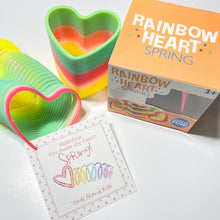 Load image into Gallery viewer, Slinky Spring Valentine Card - Rainbow