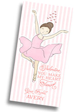 Load image into Gallery viewer, Ballerina Valentine Card - PRINTABLE