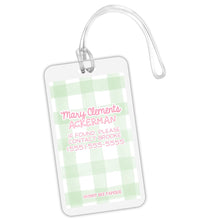 Load image into Gallery viewer, Monogram Gingham Bag Tag