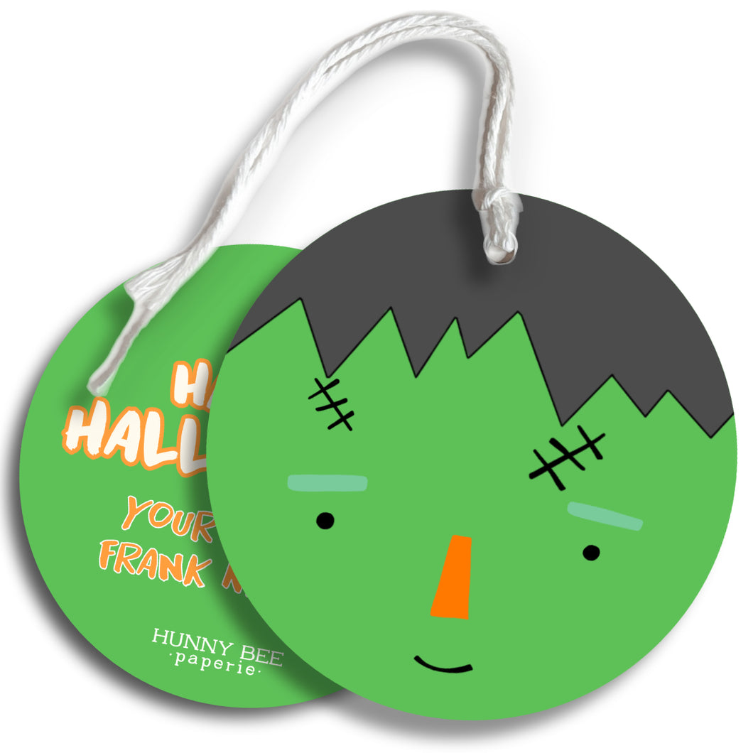 Frankenstein Circle Gift Tag & Twine