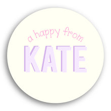 Load image into Gallery viewer, Happy Circle Gift Tag &amp; Twine Bundle - Purple / Liberty
