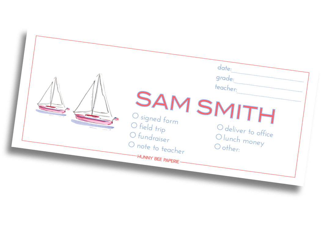 Sailboat School Communication Envelope