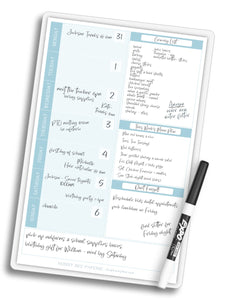 Magnetic Laminated Weekly Planner - Hunny Bee Blue